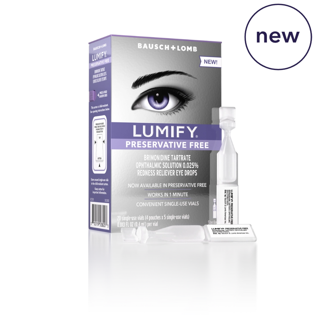 Bottle of Lumify cleansing water and eye makeup remover
