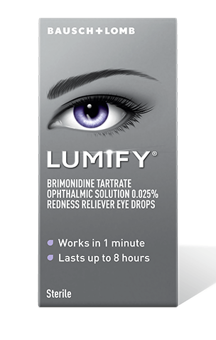 Lumify eye drop bottle package