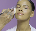 Close up of a woman getting her makeup done