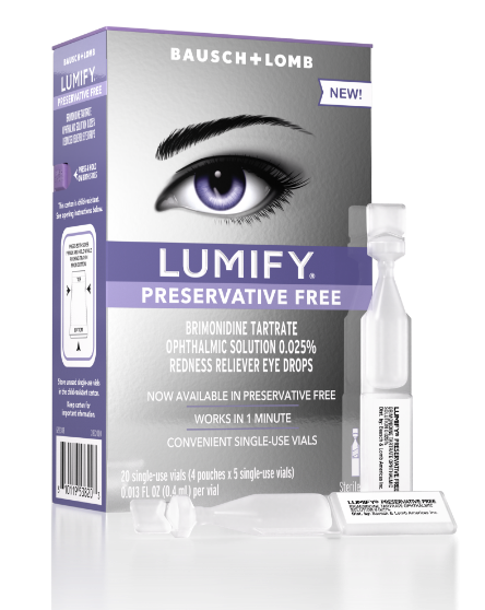 LUMIFY Preservative Free is packaged in convenient, single use vials. Use as directed.